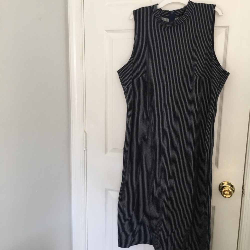 Eloquil navy striped dress